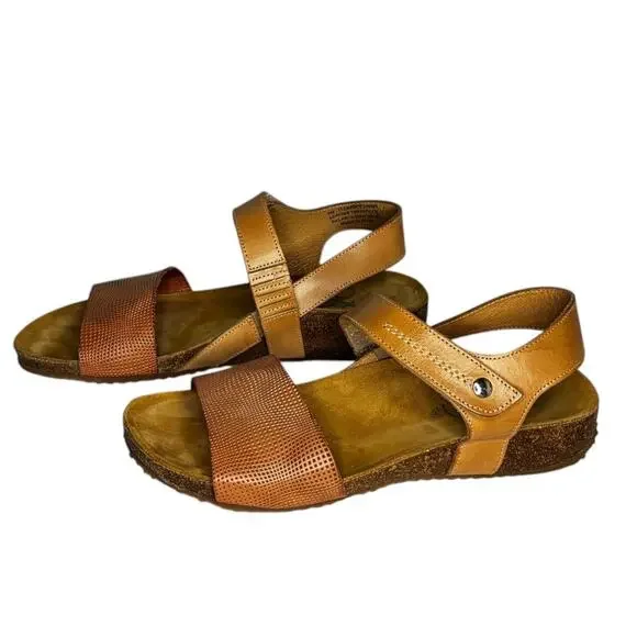 otBt "Off The Beaten Track" Forever collection Sandals Tan Size 9 - Picture 2 of 8